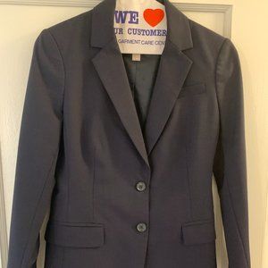 Banana Republic Martin Fit Suit, Navy Blue, Size 0P